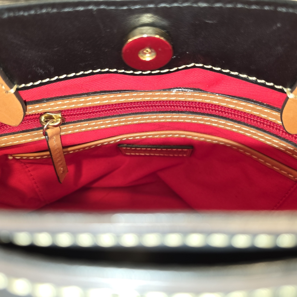 Dooney & Bourke Black Leather Shoulder Bag Preloved In Great Condition - Picture 8 of 11